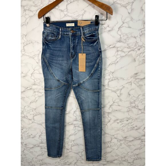 Blue Turtle Juniors Jeans Denim sz 1 Hi Waisted NEW #F973 - Picture 5 of 9